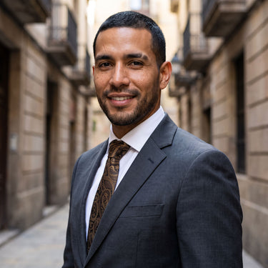 Limousin · corbata con estampado paisley marrón