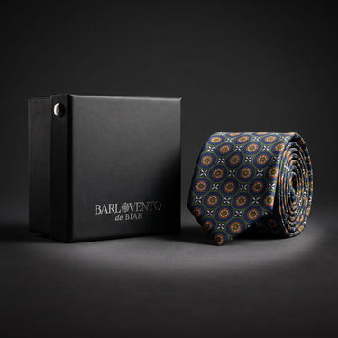 Lucca · corbata estilo italiano azul