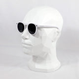 Macarella · gafas de sol redondas blancas con lentes grises - Barlovento de Biar