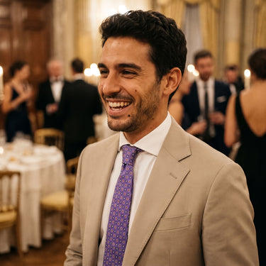Manerbio · gravata lilás estilo italiano