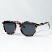 Torimbia · óculos de sol redondos de cristal laranja com lentes marrons