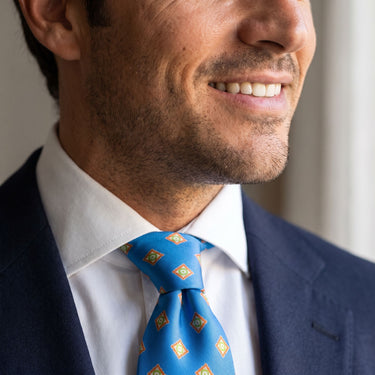 Milano · Gravata azul estilo italiano