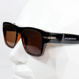 Mónsul · gafas de sol negras retro premium con lentes marrones - Barlovento de Biar