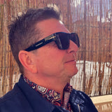 Mónsul · gafas de sol negras retro premium con lentes marrones - Barlovento de Biar