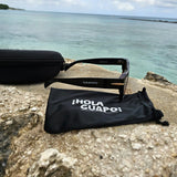 Mónsul · gafas de sol negras retro premium con lentes marrones - Barlovento de Biar