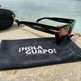 Mónsul · gafas de sol negras retro premium con lentes marrones - Barlovento de Biar