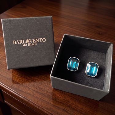 Naós · cufflinks with sky blue gemstone
