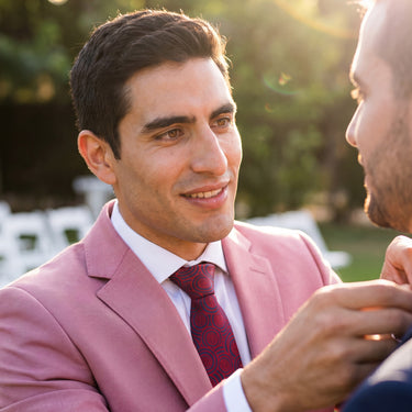 Nápoles · corbata de seda 100% estilo italiano color burdeos