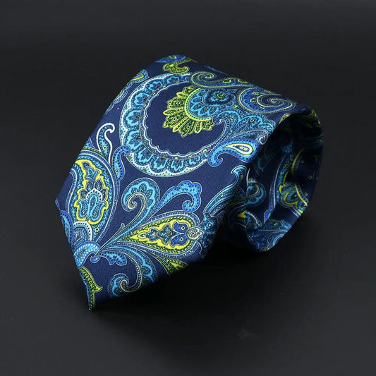 Nimes · corbata con estampado Paisley azul - Barlovento de Biar