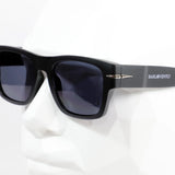 Ondarreta · gafas de sol cuadradas negras con protección UV400 y ribete metálico - Barlovento de Biar