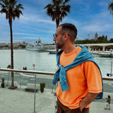 Oratori · gafas de sol grabadas con lentes azules y patillas de madera - Barlovento de Biar