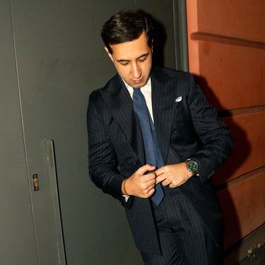 Ordos · corbata azul oscuro suave - Barlovento de Biar