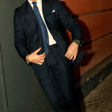 Ordos · corbata azul oscuro suave - Barlovento de Biar