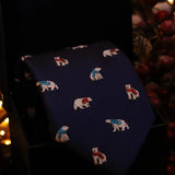 Oso Polar · corbata navideña azul - Barlovento de Biar