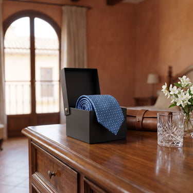 Pádua · Gravata azul estilo italiano