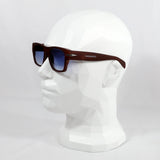 Pechón · gafas de sol cuadradas con vetas de madera y lentes azules - Barlovento de Biar