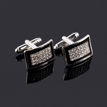 Pegasus · Rectangular cufflinks with simulated diamonds