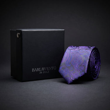 Picardy · corbata con estampado paisley morado