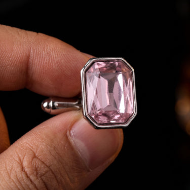 Pleiades · Pink Synthetic Diamond Cufflinks