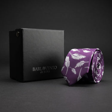 Penas roxas · Gravata de designer