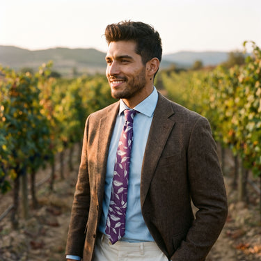 Penas roxas · Gravata de designer