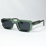 Portet · Óculos de sol verdes marcantes com lentes pretas UV400