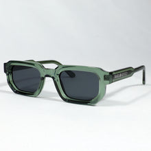 Portet · Óculos de sol verdes marcantes com lentes pretas UV400