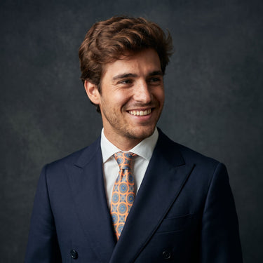 Positano · corbata estilo italiano naranja