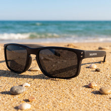 Pregonda · gafas de sol negras con lentes gris UV400