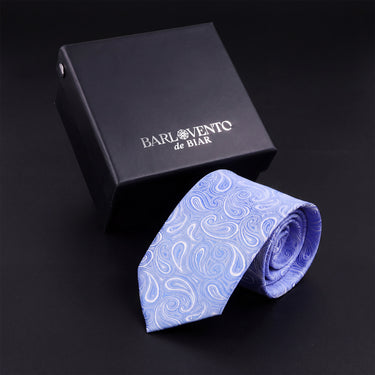 Provence · corbata con estampado Paisley cielo azul
