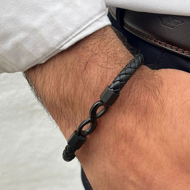 Pulsera Draco · Cuerda de cuero de vaca infinito