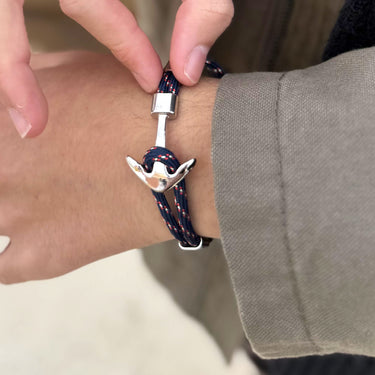 Pulsera Navío · Ancla aleación soga en capas