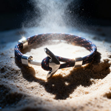 Pulseira de navio · Âncora de liga de corda em camadas