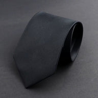 Randazzo · corbata de seda 100% pura, lisa y de estilo italiano, color negro