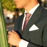 Roma · corbata italiana magenta con estampado geométrico - Barlovento de Biar