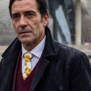 Rosas de acuarela · corbata de algodón floral