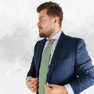Rovigo · corbata amarilla y azul estilo italiano - Barlovento de Biar