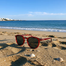 Saladeta · gafas de sol redondas de cristal rojo