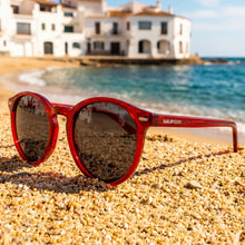 Saladeta · gafas de sol redondas de cristal rojo