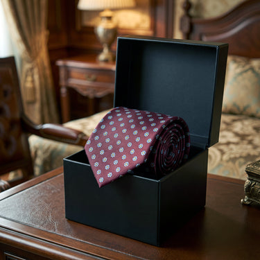 Sciacca · Gravata bordeaux estilo italiano