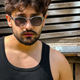 Silencio · gafas de sol redondas de cristal oscuro - Barlovento de Biar