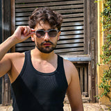 Silencio · gafas de sol redondas de cristal oscuro - Barlovento de Biar