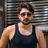 Silencio · gafas de sol redondas de cristal oscuro - Barlovento de Biar