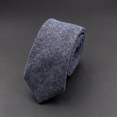 Stavanger · corbata de lana en azul oscuro jaspeado