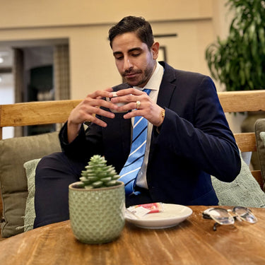 Swansea · corbata de rayas azules