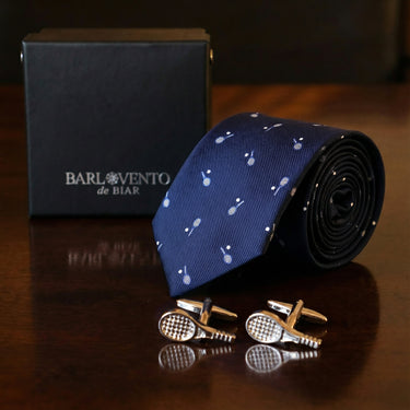 Conjunto de regalo de corbata y gemelos para tenistas