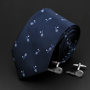 Conjunto de regalo de corbata y gemelos para tenistas