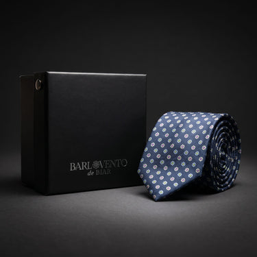 Tivoli · corbata floral azul estilo italiano