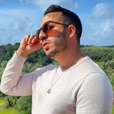 Torimbia · gafas de sol redondas de color naranja cristal con lentes marrones - Barlovento de Biar