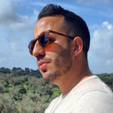 Torimbia · gafas de sol redondas de color naranja cristal con lentes marrones - Barlovento de Biar